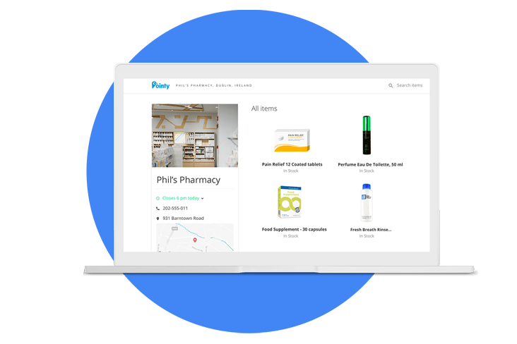 pointy by google screen mockup